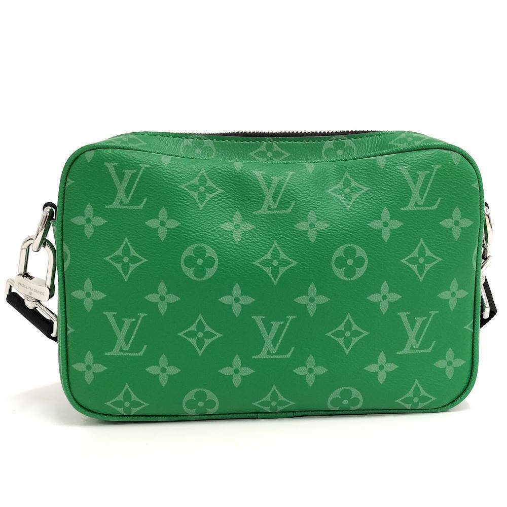 Louis Vuitton Alpha Messenger Bag cactus green canvas embossed Taiga - Picture 3 of 10